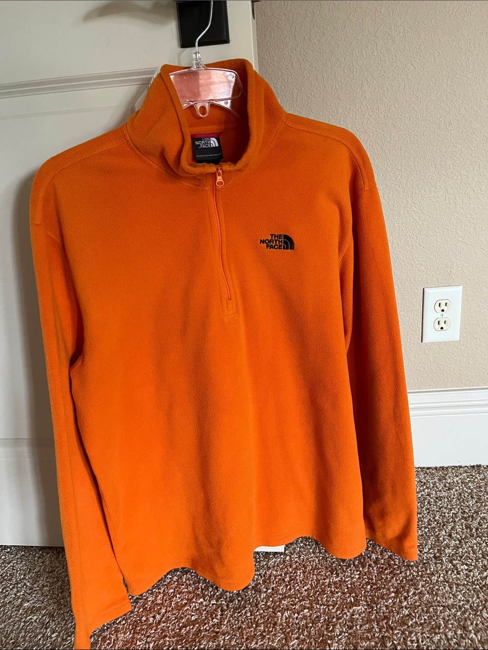 The North Face Bright Orange Quarter-Zip Fleece Pullover